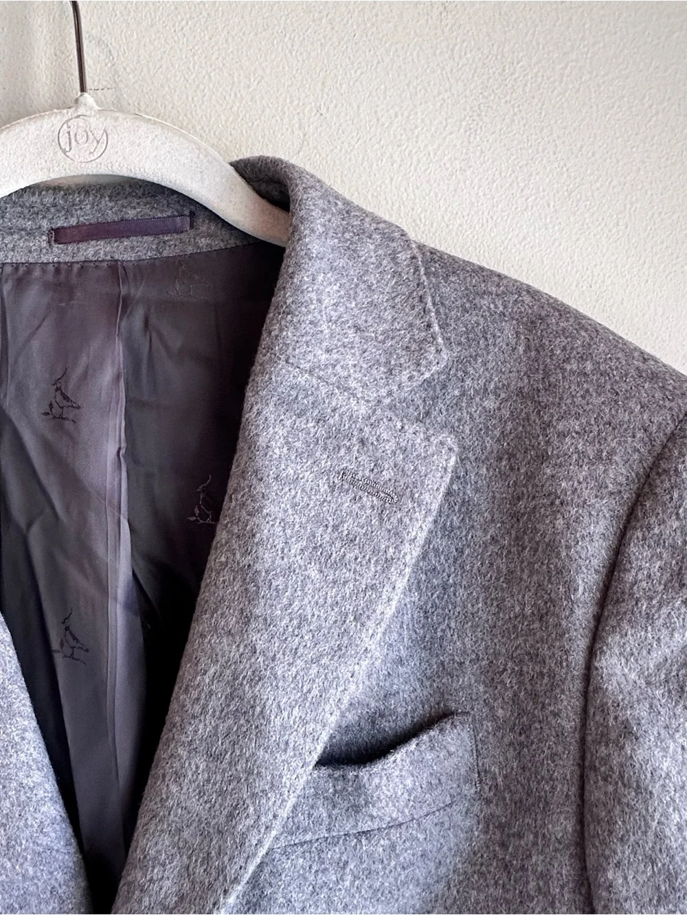 CHARLES TYRWHITT Pure Merino Wool Overcoat Light Gray